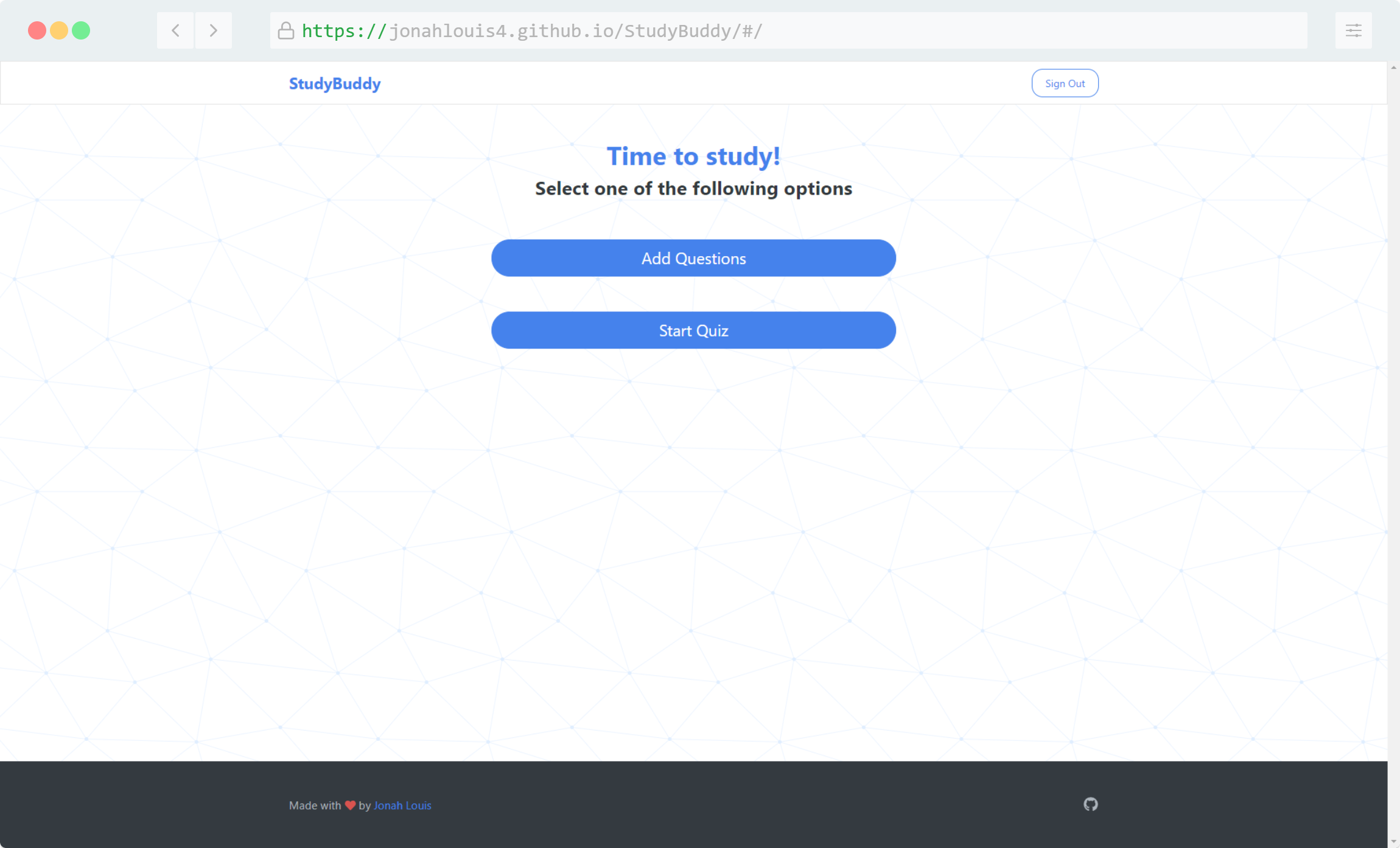 A simple flash card web application designed for studying. Ability to add an extensive range of questions into an account and includes a randomized order for each quiz.